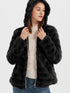 Damen Casual Kapuzenmantel aus Kunstpelz - Langarm Herbst Winter Jacke für Erwachsene